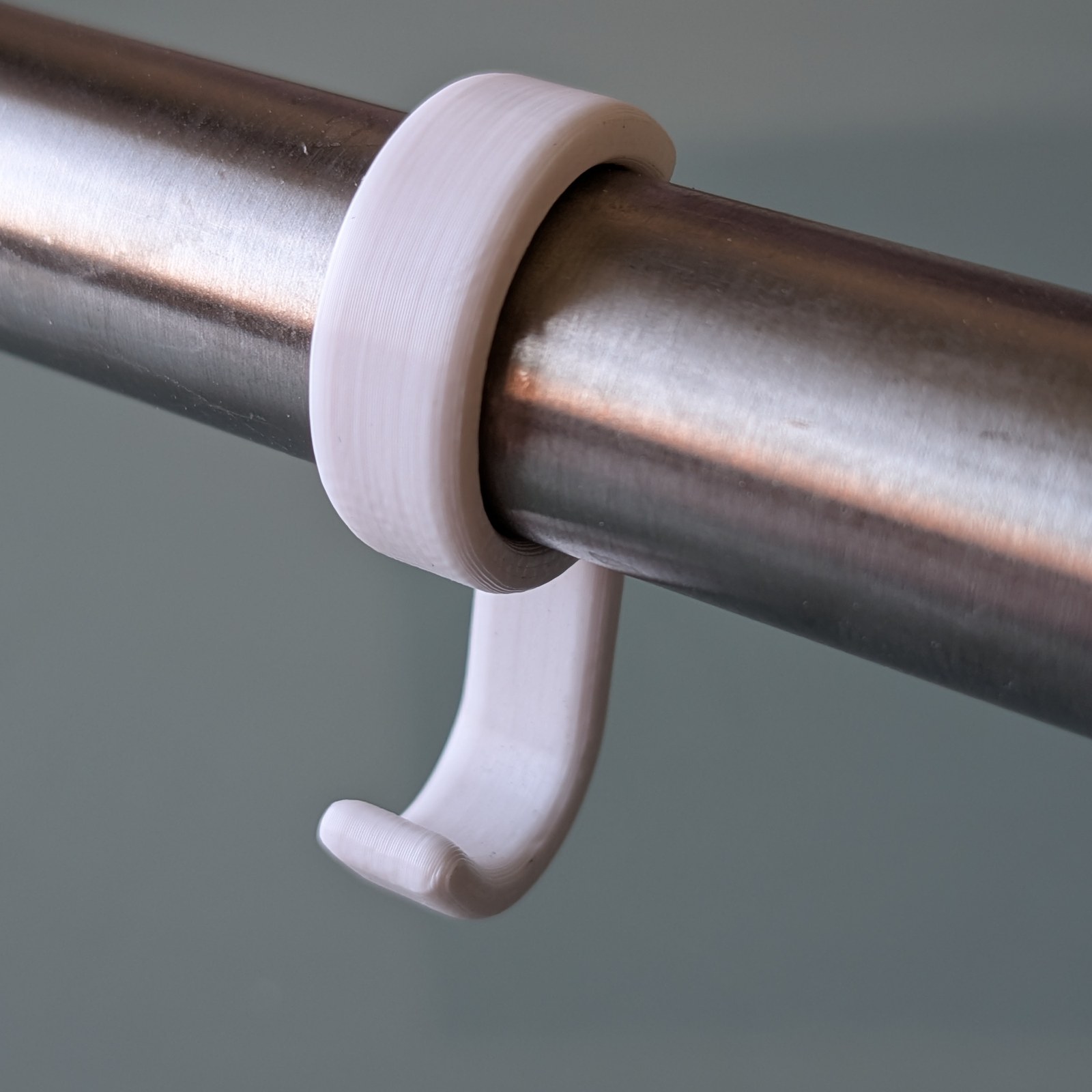 5x weiße Klemmhaken Kunststoff für HSK Duschkabine 16mm Stabi ohne Bohren — 3D-gedruckter Ersatz aus PETG