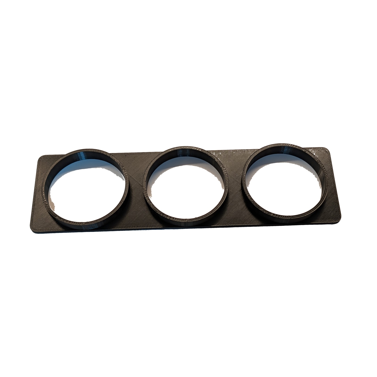 Zusatzinstrumente Halter 3x 52mm 3D-gedruckt passend für BMW E30 Mittelkonsole — 3D-gedruckter Ersatz aus PETG — Ansicht 3