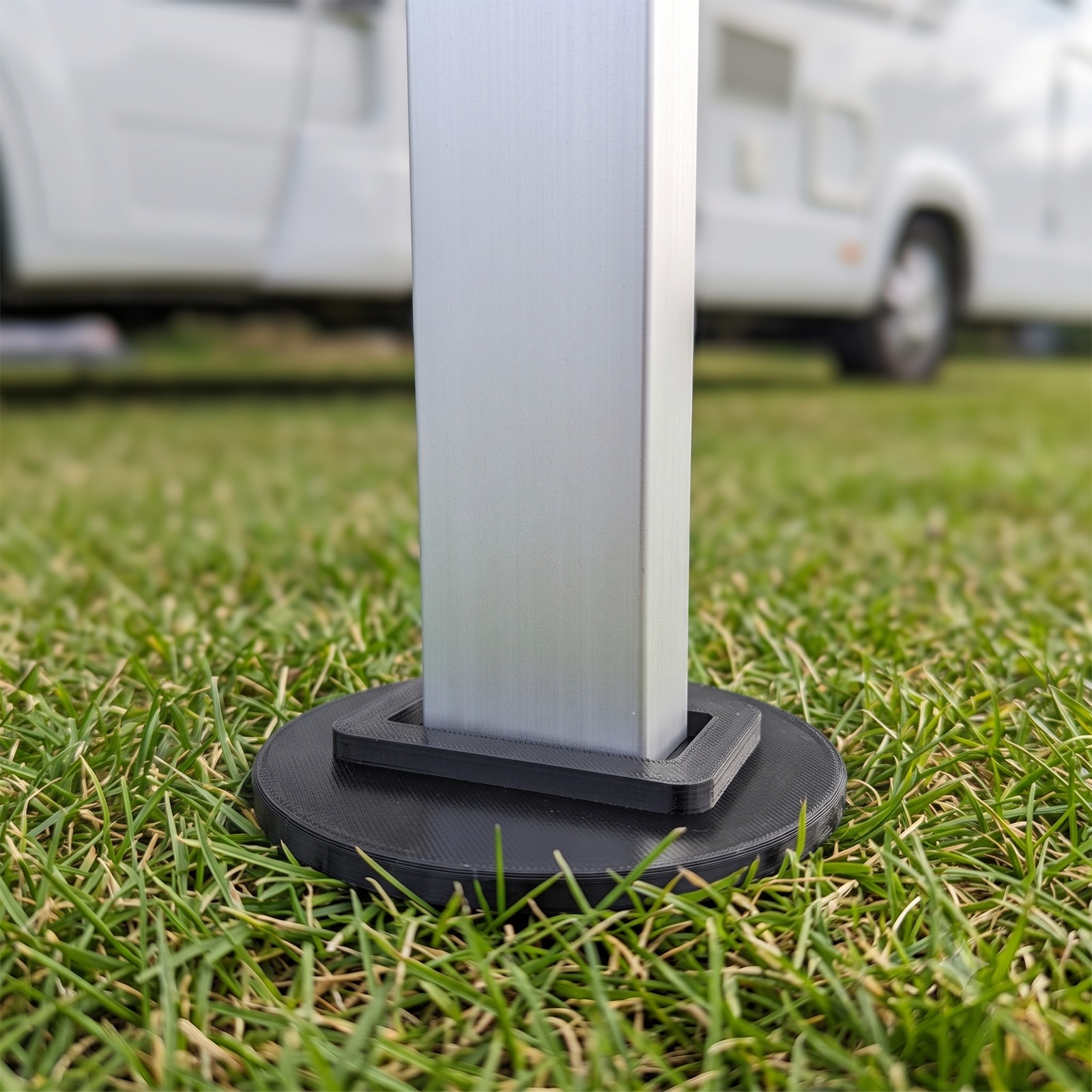 Markisenfußplatte passend für Thule Omnistor Markisen Fußplatte Wohnmobil Camper — 3D-gedruckter Ersatz aus PETG — Ansicht 2